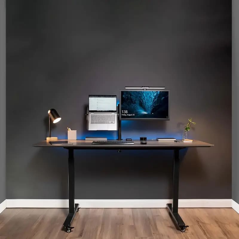 Suporte Articulado para Monitor e Notebook de Mesa - Ajustável e Ergonômico