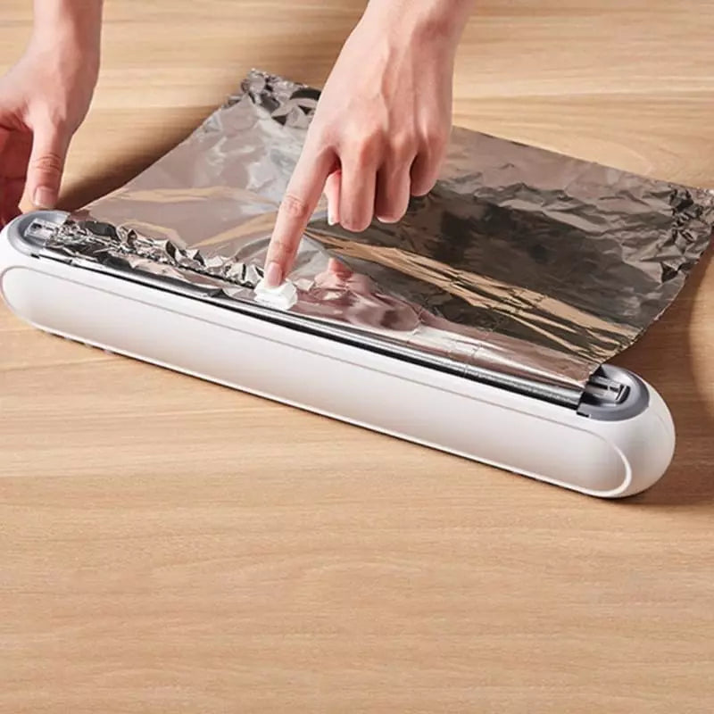 Suporte Cortador para Papel Filme, Papel Plástico e Papel Alumínio - Acessório Prático para Cozinha
