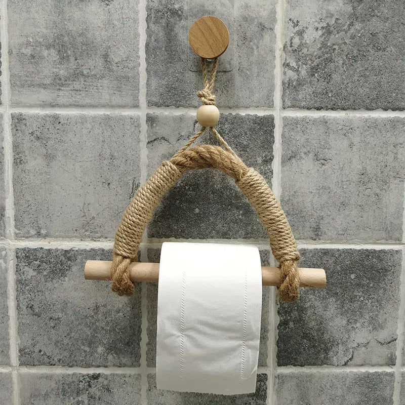 Suporte Decorativo de Bambu com Corda Natural - Ideal para Plantas e Decoração
