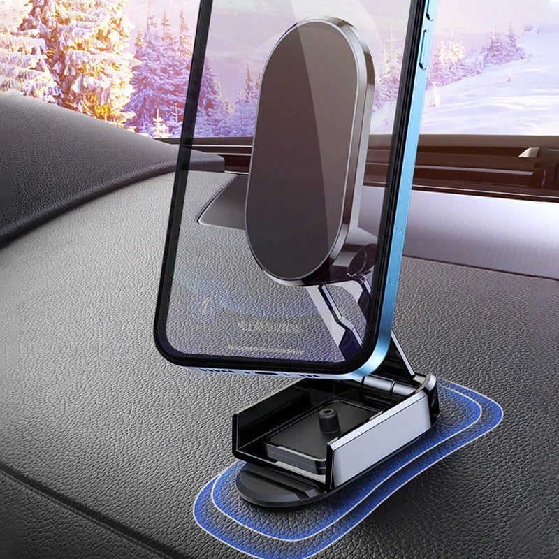 Suporte Dobrável de Metal para Telefone no Carro - Acessório Prático e Ajustável