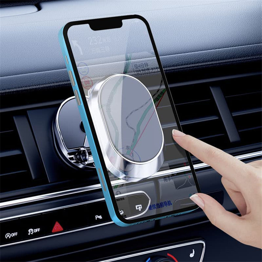 Suporte Dobrável de Metal para Telefone no Carro - Acessório Prático e Ajustável