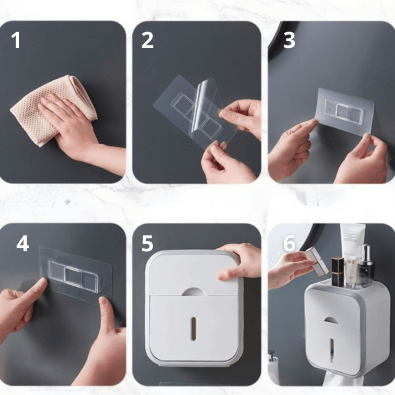 Suporte Multifuncional para Papel Higiênico - Organizador de Banheiro