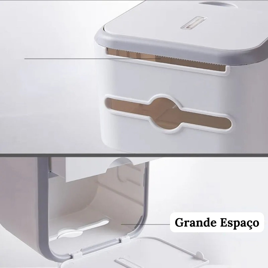 Suporte Multifuncional para Papel Higiênico - Organizador de Banheiro