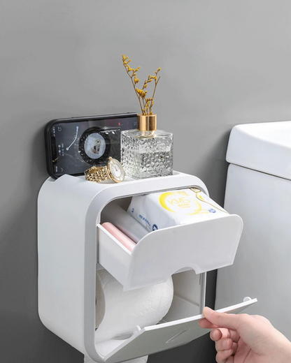 Suporte Multifuncional para Papel Higiênico - Organizador de Banheiro