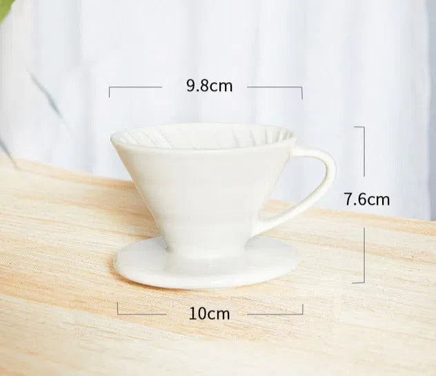 Suporte de Cerâmica para Filtro de Café V60 - Acessório de Café Estiloso e Funcional