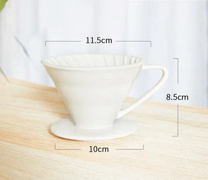 Suporte de Cerâmica para Filtro de Café V60 - Acessório de Café Estiloso e Funcional