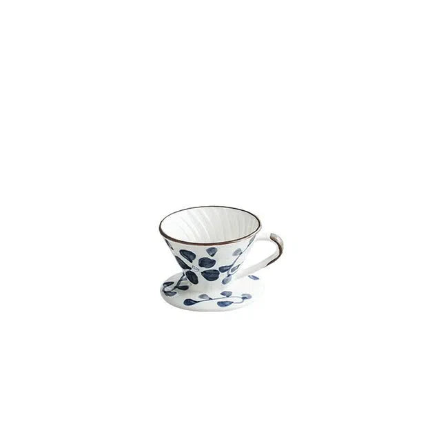 Suporte de Filtro V60 em Cerâmica Artesanal Pintada à Mão