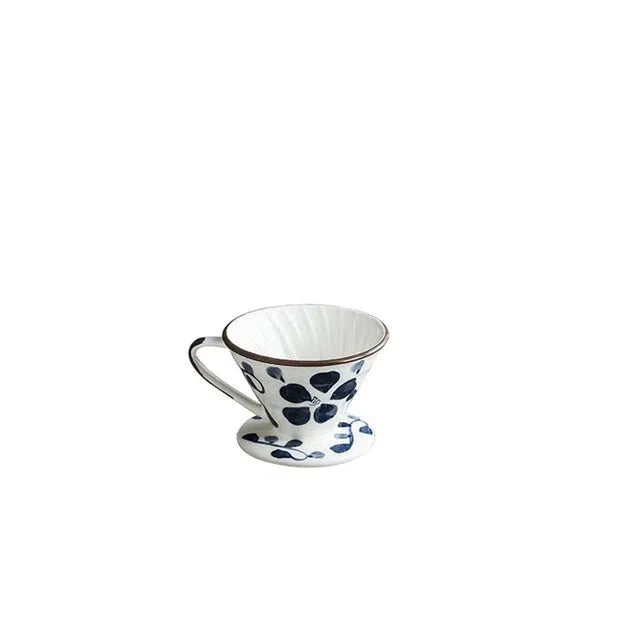 Suporte de Filtro V60 em Cerâmica Artesanal Pintada à Mão