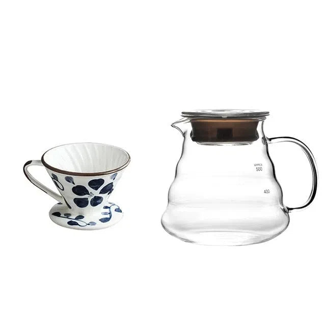 Suporte de Filtro V60 em Cerâmica Artesanal Pintada à Mão