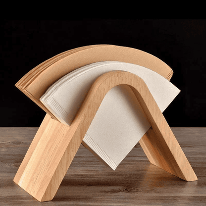 Suporte de Madeira para Filtro de Café com Porta-Filtro de Papel