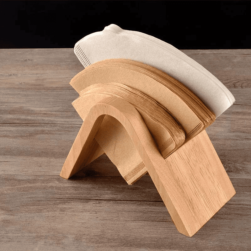 Suporte de Madeira para Filtro de Café com Porta-Filtro de Papel