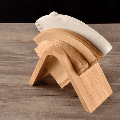Suporte de Madeira para Filtro de Café com Porta-Filtro de Papel