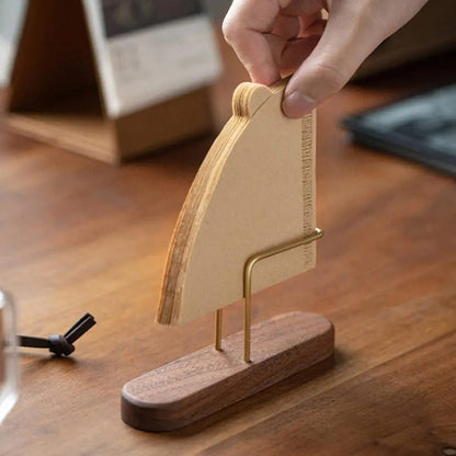 Suporte de Madeira para Filtro de Café com Porta-Filtro de Papel