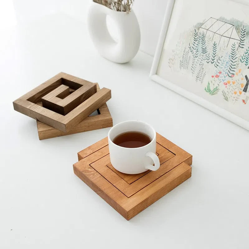 Suporte de Panela de Madeira Natural - Acessório de Cozinha Prático e Resistente