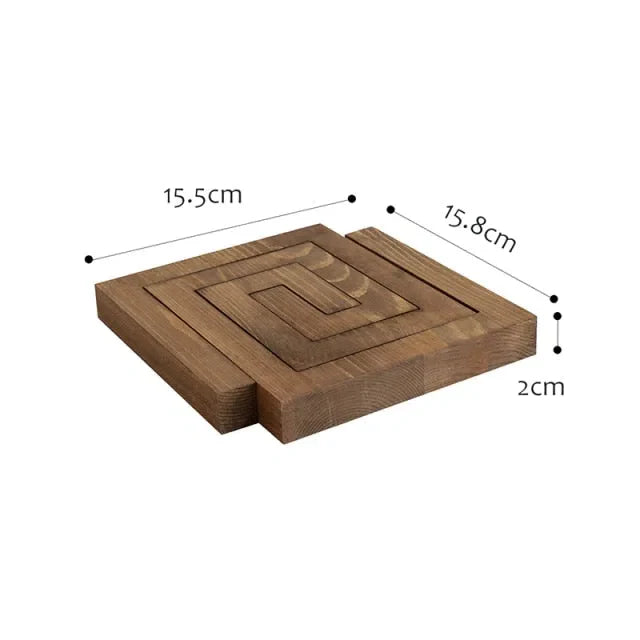 Suporte de Panela de Madeira Natural - Acessório de Cozinha Prático e Resistente