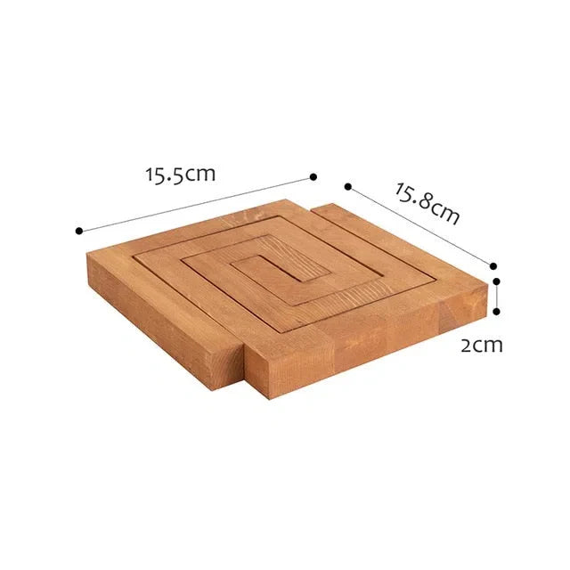 Suporte de Panela de Madeira Natural - Acessório de Cozinha Prático e Resistente