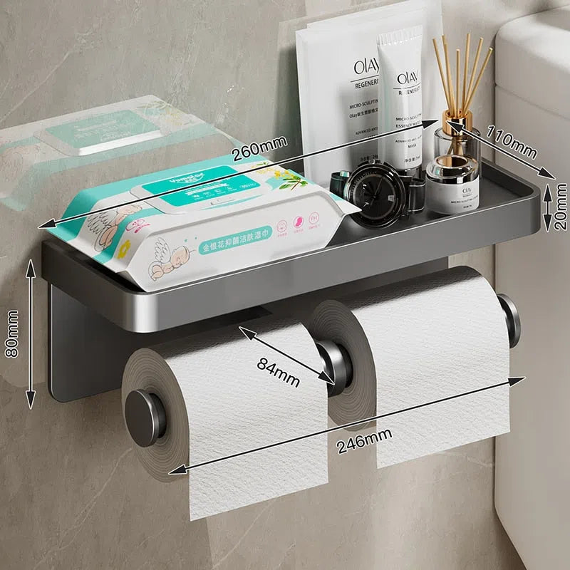 Suporte de Papel Higiênico Inox - Acessório de Banheiro Durável e Elegante