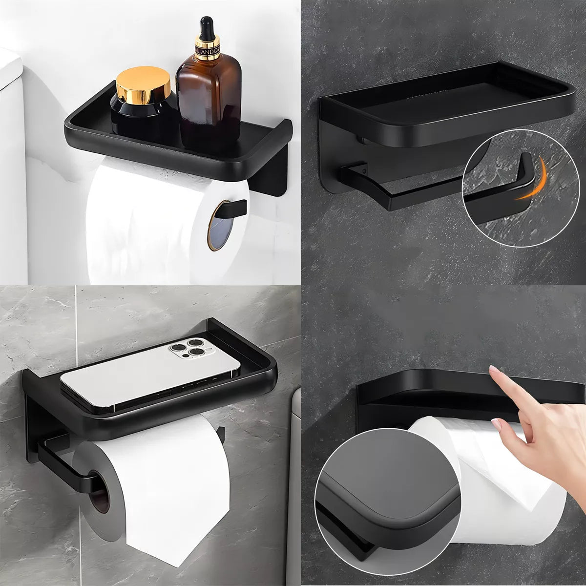 Suporte de Papel Higiênico Moderno Genova - Design Elegante e Funcional
