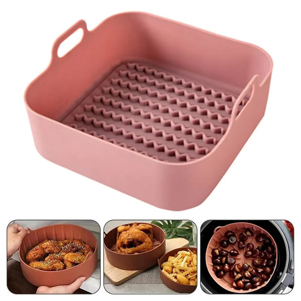 Suporte de Silicone Antiderrapante para AirFryer - Acessório de Cozinha