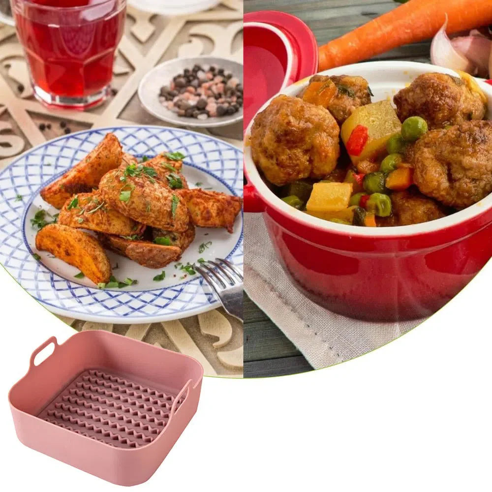 Suporte de Silicone Antiderrapante para AirFryer - Acessório de Cozinha