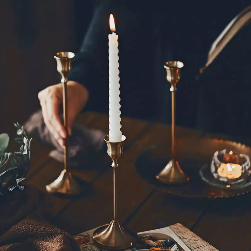 Suporte de Velas Retro Decorativo - Castiçais Elegantes para Decoração de Interiores
