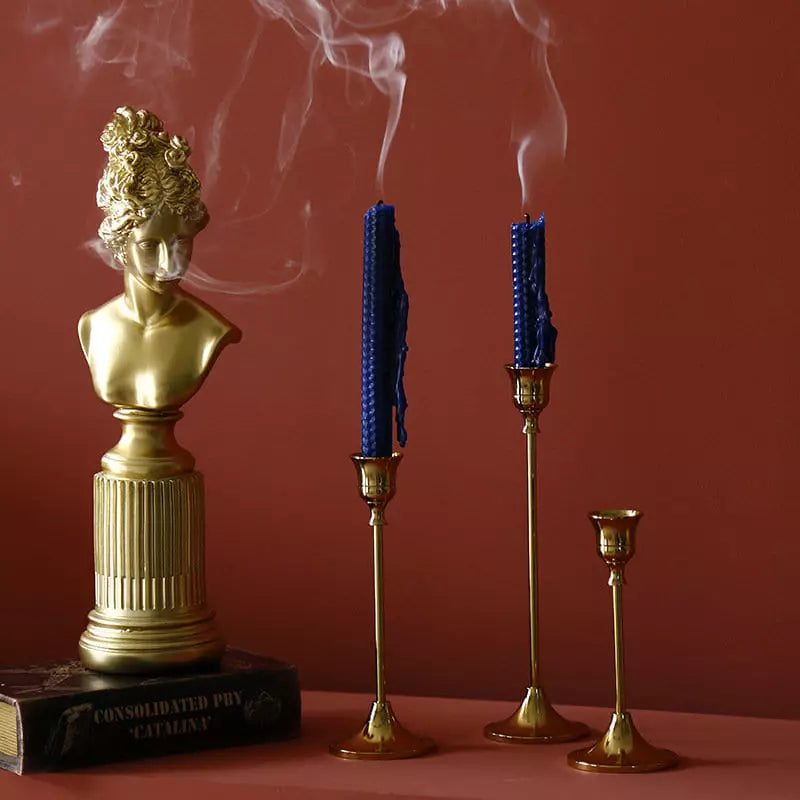 Suporte de Velas Retro Decorativo - Castiçais Elegantes para Decoração de Interiores