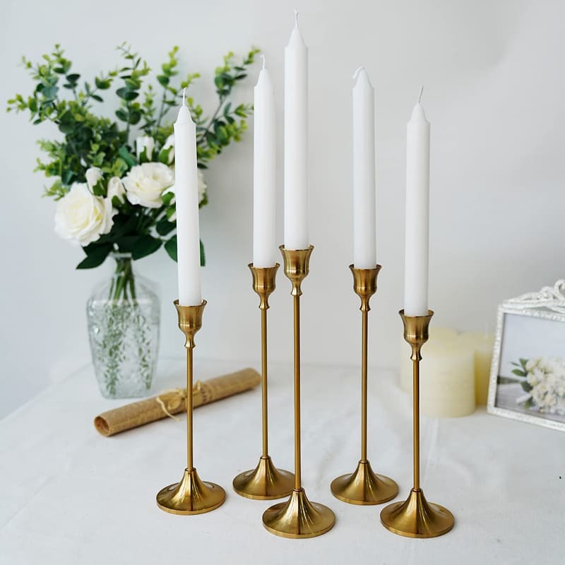 Suporte de Velas Retro Decorativo - Castiçais Elegantes para Decoração de Interiores