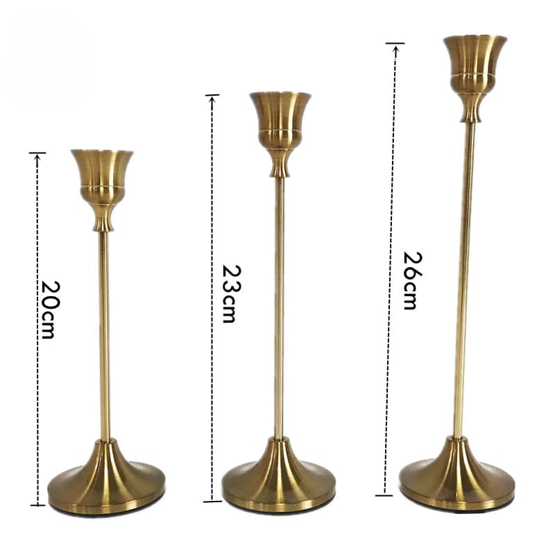Suporte de Velas Retro Decorativo - Castiçais Elegantes para Decoração de Interiores