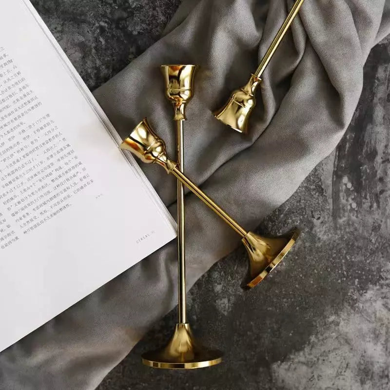 Suporte de Velas Retro Decorativo - Castiçais Elegantes para Decoração de Interiores