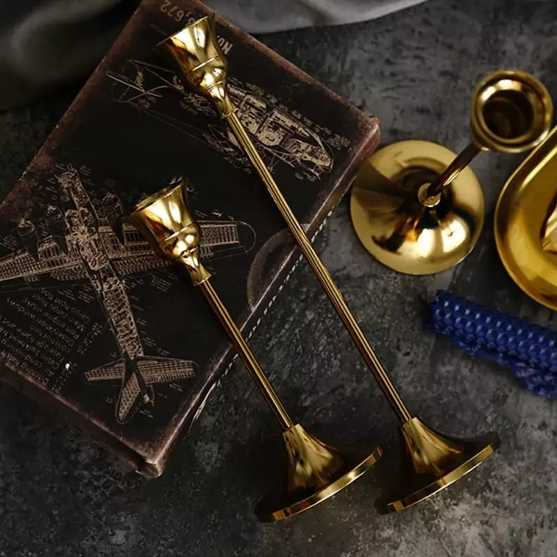 Suporte de Velas Retro Decorativo - Castiçais Elegantes para Decoração de Interiores
