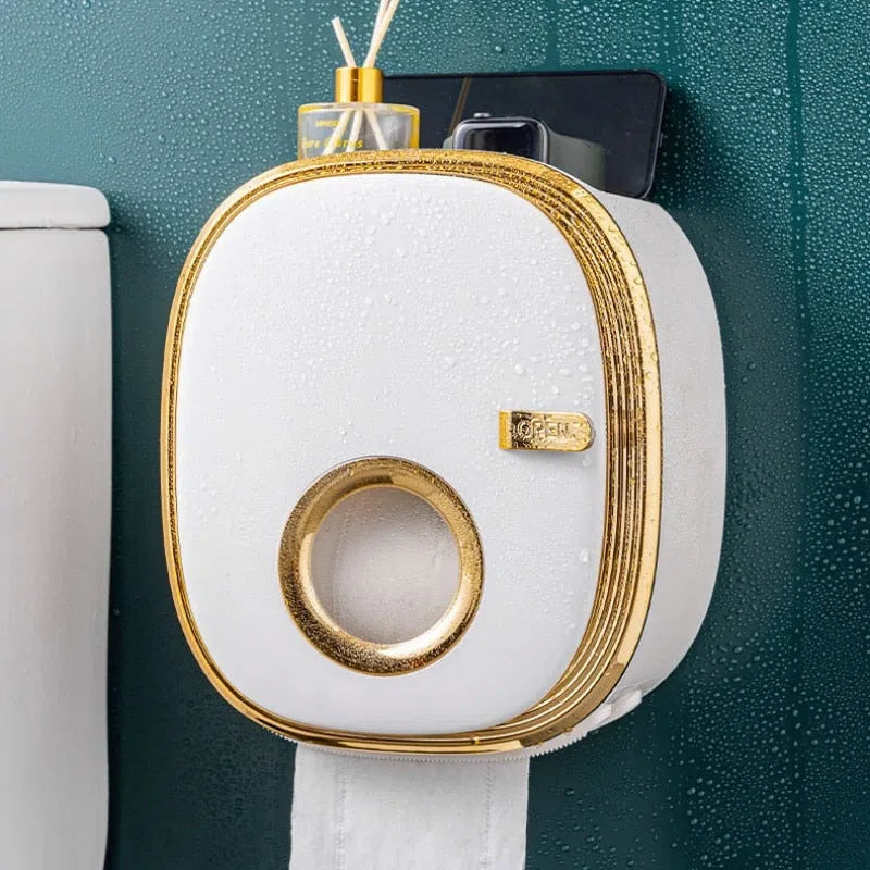 Suporte para Papel Higiênico com Dispenser - Organizador de Banheiro
