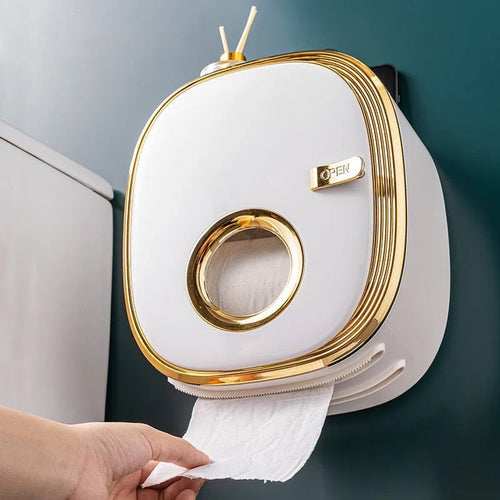 Suporte para Papel Higiênico com Dispenser - Organizador de Banheiro