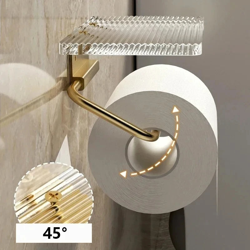 Suporte para Papel Higiênico de Banheiro - Organizador Prático e Elegante