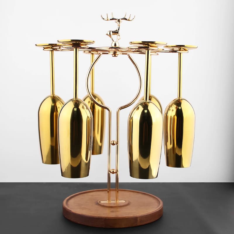 Suporte para Taças de Vinho e Champanhe para Bar em Casa - Acessório de Decoração