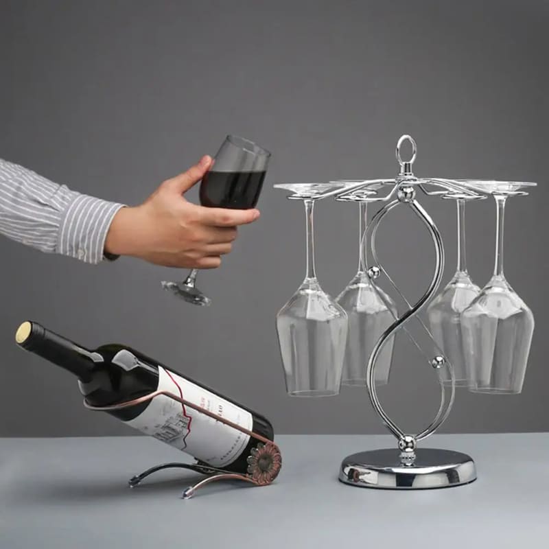Suporte para Taças de Vinho e Champanhe para Bar em Casa - Acessório de Decoração