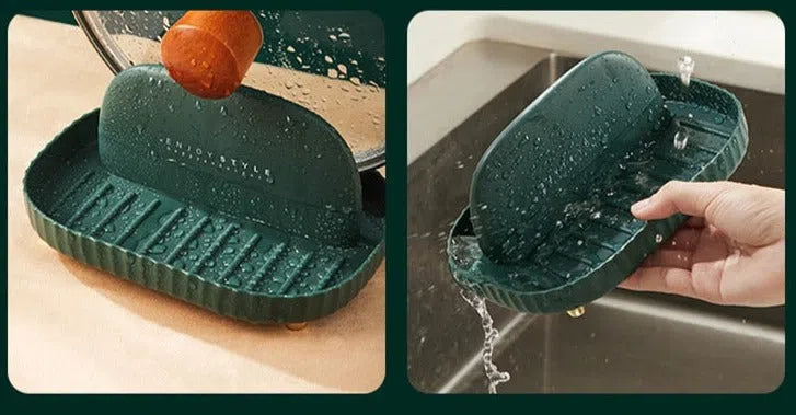 Suporte para Tampa e Apoio para Colher - Acessório de Cozinha Prático