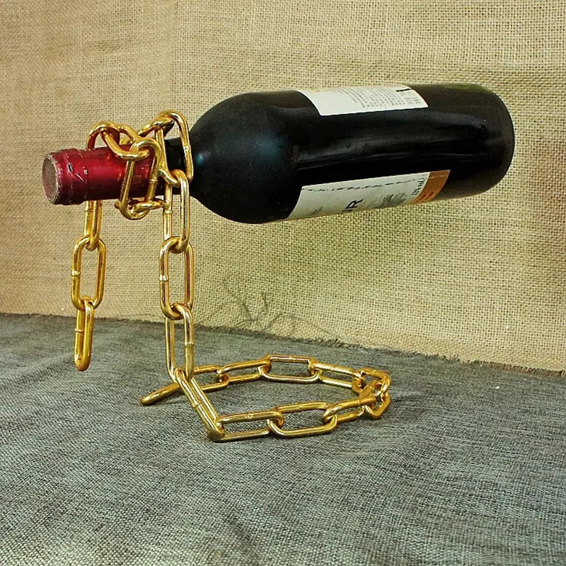 Suporte para Vinhos Corrente ou Corda Mágica - Organizador de Garrafas