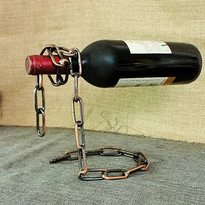 Suporte para Vinhos Corrente ou Corda Mágica - Organizador de Garrafas