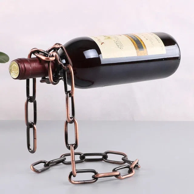 Suporte para Vinhos Corrente ou Corda Mágica - Organizador de Garrafas