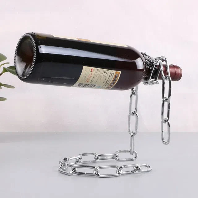 Suporte para Vinhos Corrente ou Corda Mágica - Organizador de Garrafas
