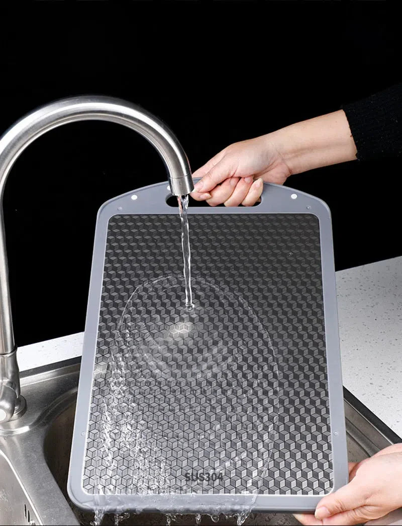 Tábua de Corte Inox 304 Dupla Face para Cozinha