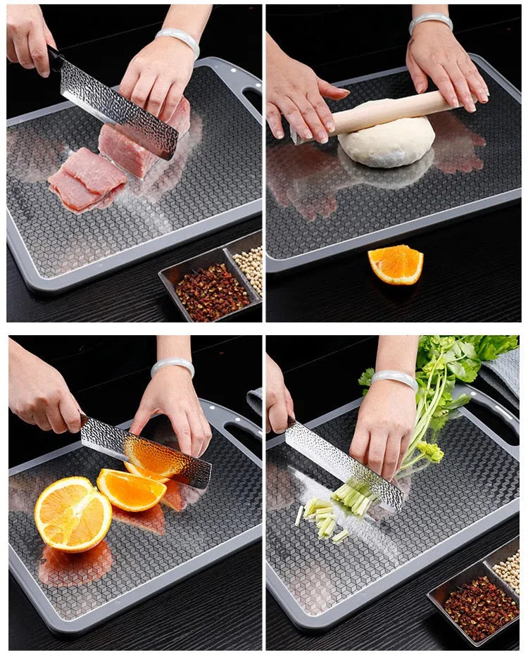 Tábua de Corte Inox 304 Dupla Face para Cozinha