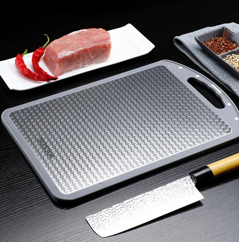 Tábua de Corte Inox 304 Dupla Face para Cozinha