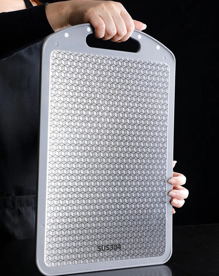 Tábua de Corte Inox 304 Dupla Face para Cozinha