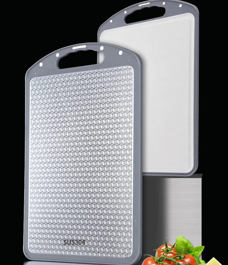 Tábua de Corte Inox 304 Dupla Face para Cozinha