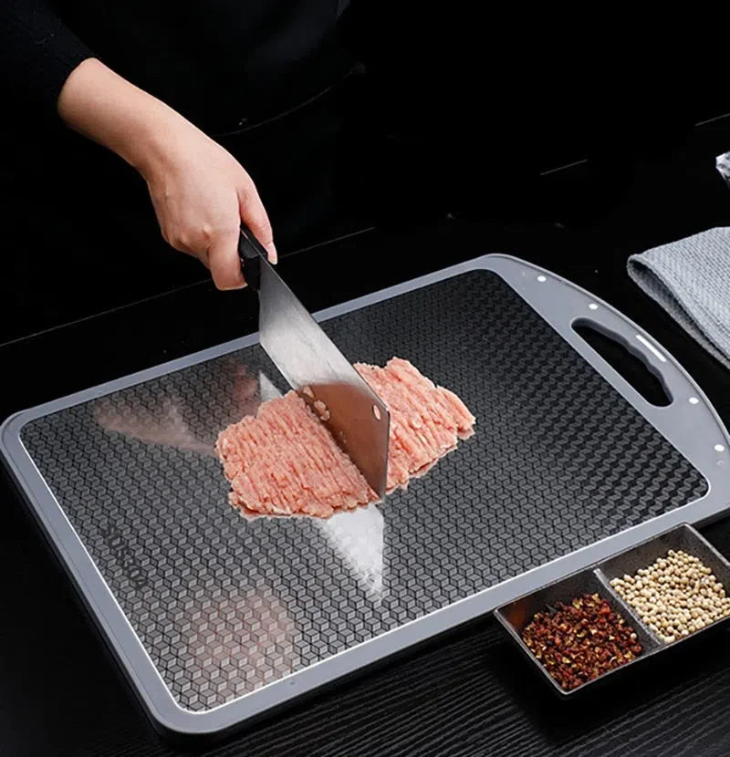Tábua de Corte Inox 304 Dupla Face para Cozinha