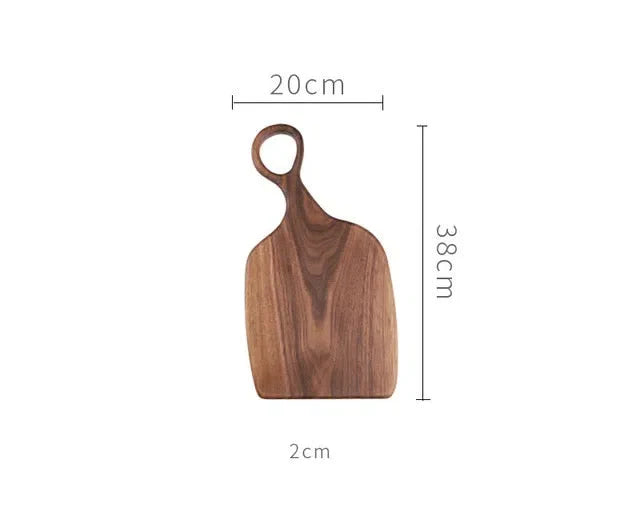 Tábua de Corte de Madeira Nobre de Nogueira para Cozinha