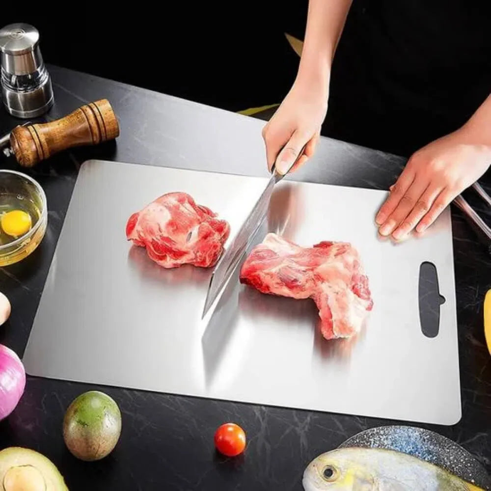 Tábua de Cozinha Antibacteriana em Titânio - Superfície Antisujeira
