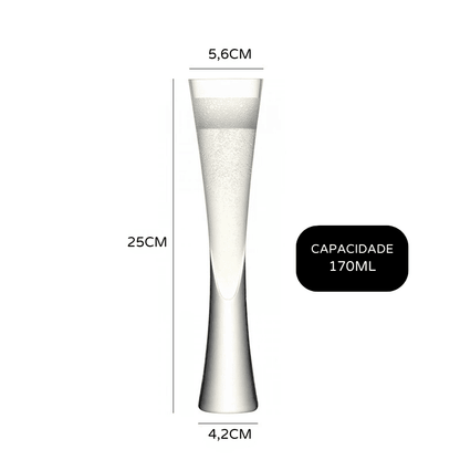 Taça de Champanhe de Cristal para Espumante - Ideal para Bar em Casa
