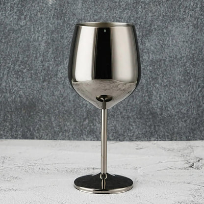 Taça de Vinho Colorida Inox Inquebrável para Bar em Casa